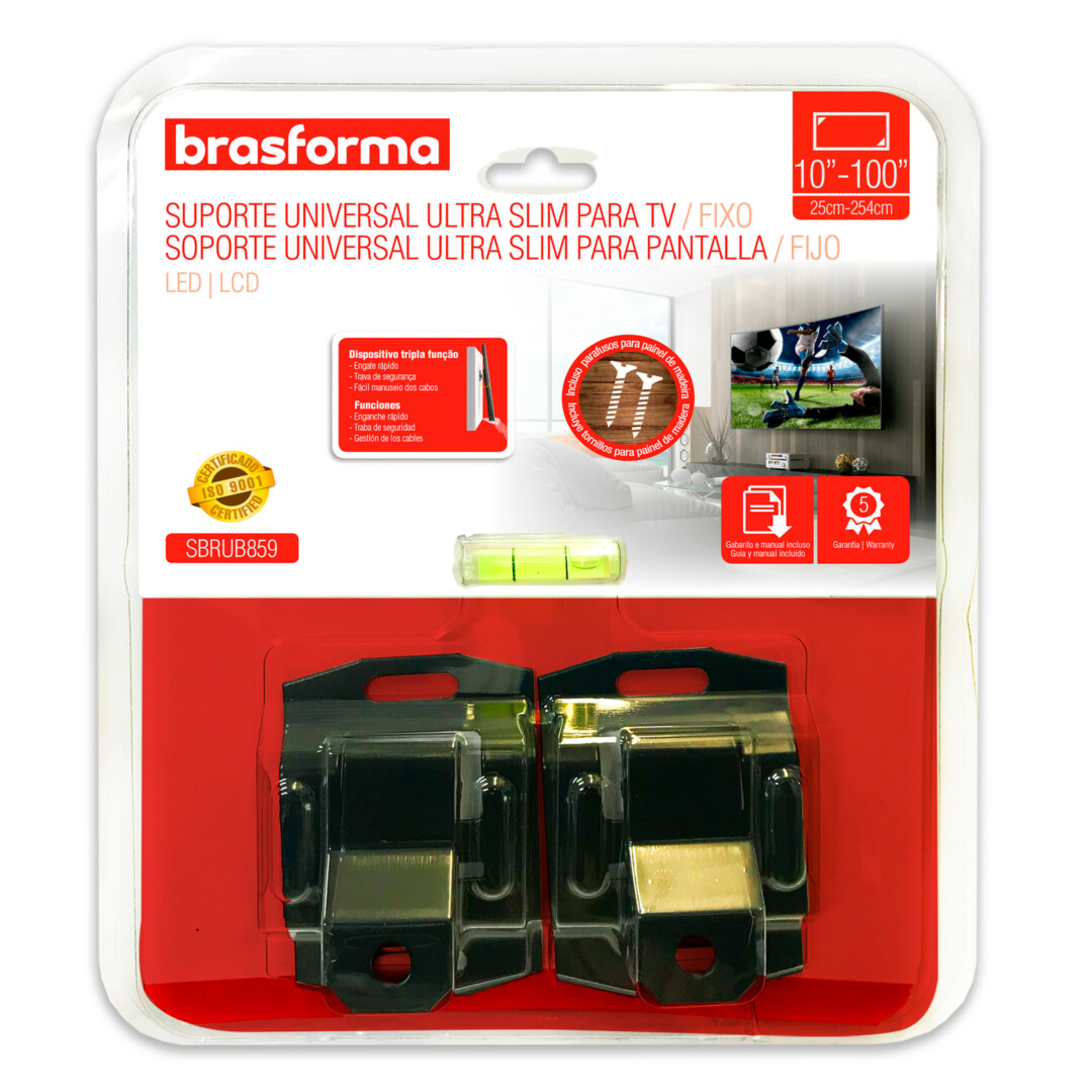 SBRUB-859 SUPORTE UNIVERSAL ULTRA SLIM FIXO PARA TV