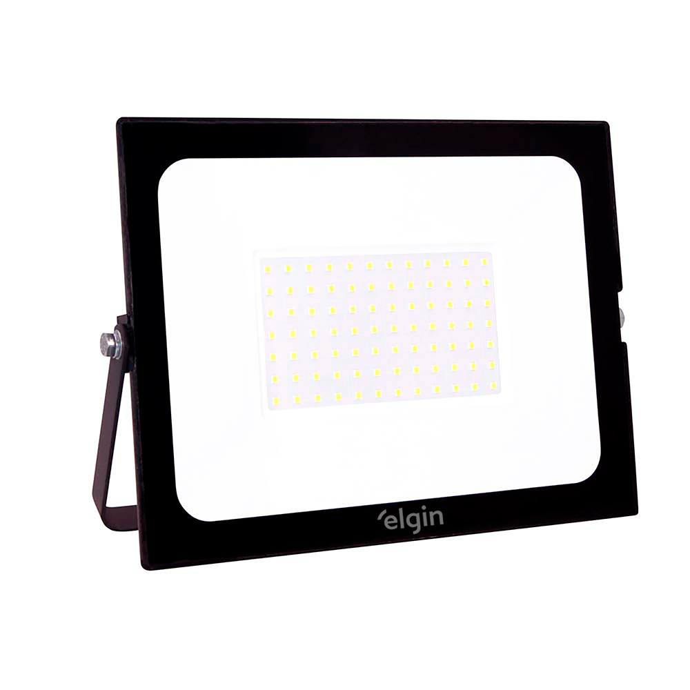 REFLETOR DE LED 100W 6500K PRETO ELGIN