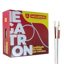CABO COAXIAL RF 4MM + BIPOLAR 85% MALHA COBRE 100M MEGATRON - Imagem 2