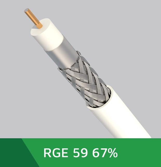CABO COAXIAL RGC59 67% 100M CABLETECH