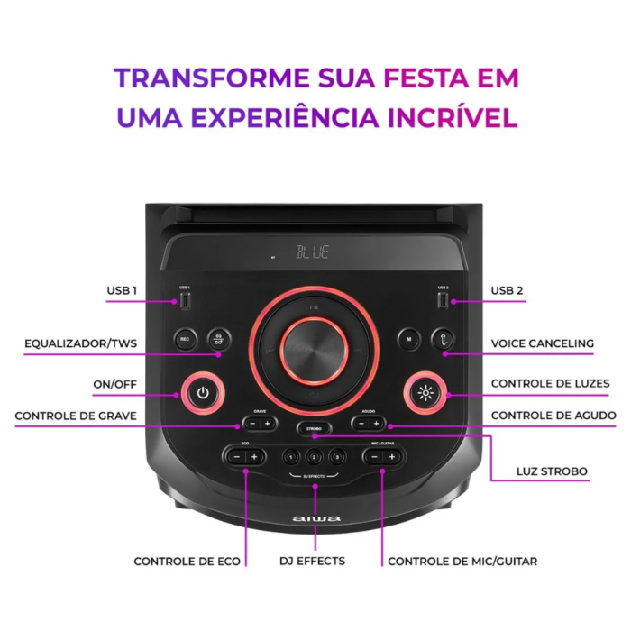 TORRE DE SOM AIWA AWS-T2W-02 2300W BT